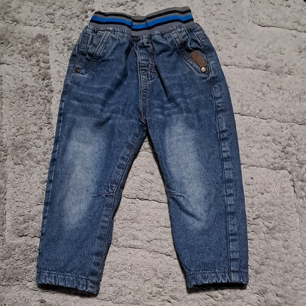 Flerce Lined Kids Jeans with Elastic Waistband